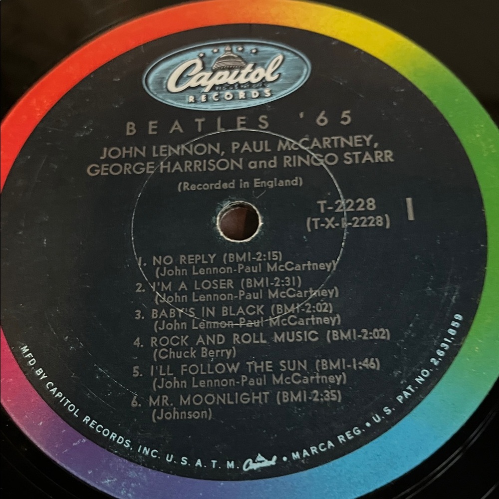 Capitol Records Beatles '65 Vinyl - Picture 4 of 8